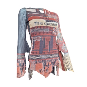 Save The Queen Vintage Boho Mesh Top in maat S-M