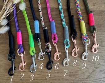HL-0001 Hausleine | Tauleine ohne Handschlaufe | Kurzführer 1 m | Hundeleine aus Tau | verschiedene Farben | In Wunschfarbe möglich!
