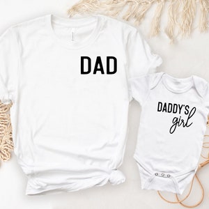 Dad And Daughter T-Shirt,Daddy's Girl Shirt,Fathers Day Matching Tees,Father And Daughter Tops,Dad and Baby Matching Outfit,New Dad Clothing