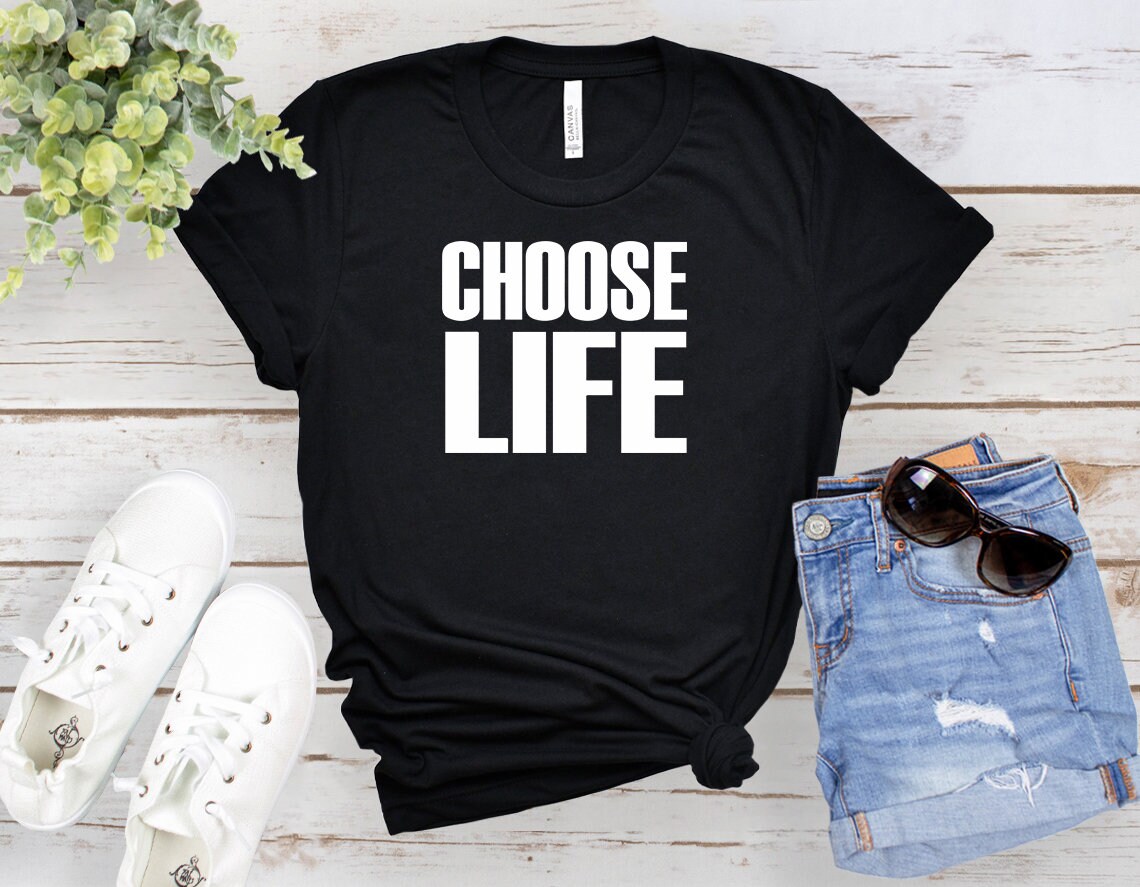 Discover Choose Life T-Shirt, George Michael Shirt, Fancy Wham Retro 80s, Party Outfit, Inspirational Tops