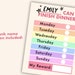 Finish Dinner Reward Chart for Kids Printable Dinner Routine Chart ...