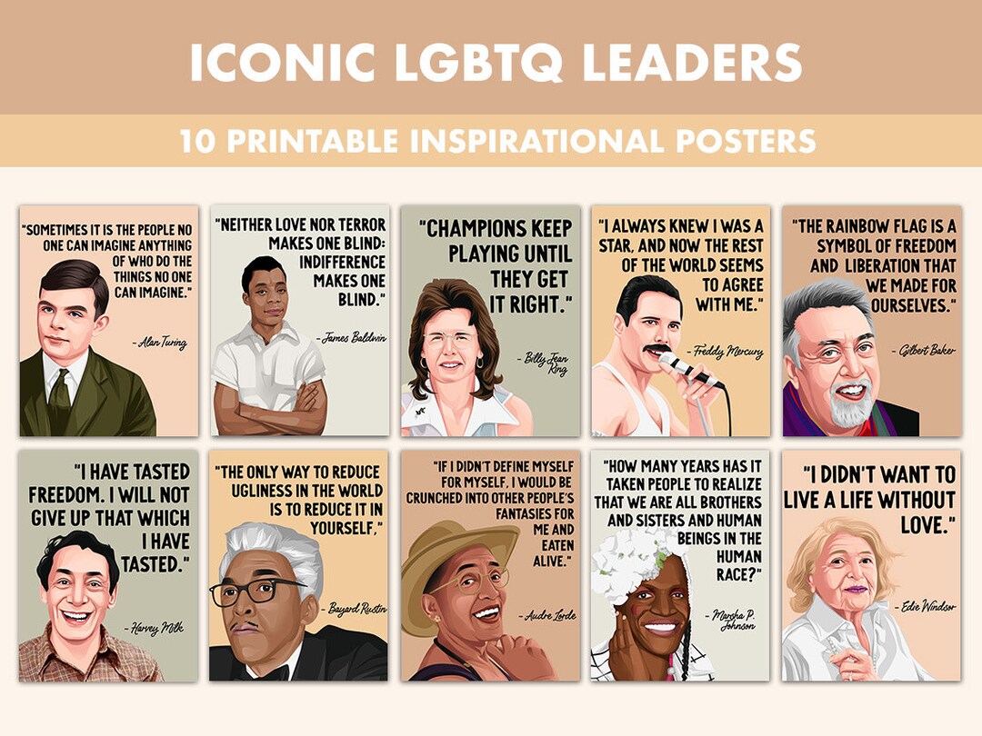 LGBTQ Quotes Printable Posters 10 LGBT Posters for - Etsy