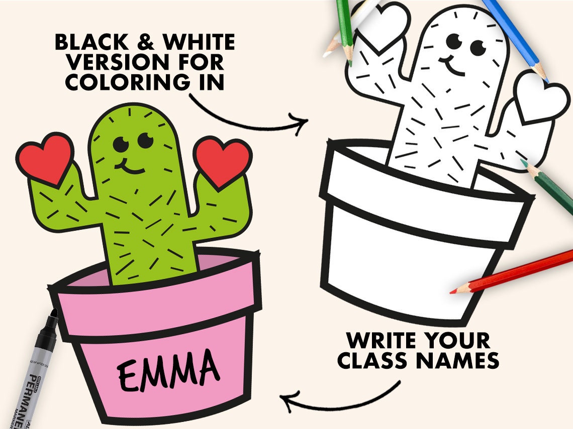Cactus Valentines Day Bulletin Board Kit || Valentines Bulletin Boards ...