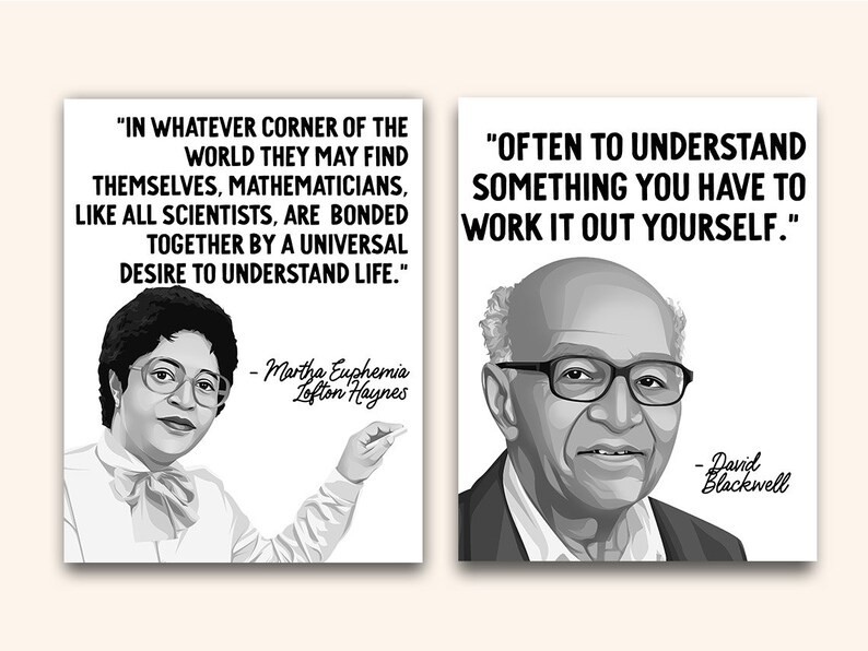 Black Mathematicians Printable Posters 10 Inspiration Black - Etsy