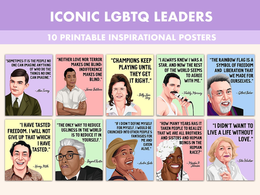 LGBTQ Quotes Printable Posters 10 LGBT Posters for - Etsy