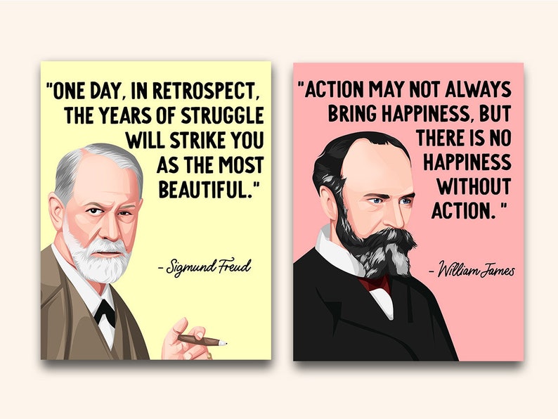 Famous Psychologists Printable Posters 10 Iconic Etsy UK
