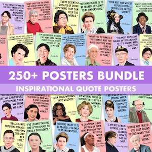 Giant Classroom Poster Bundle Printable Posters || Inspiration People Quote Posters Classroom Pastel || Black History Inspirational Quotes