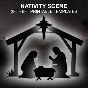 Christmas Nativity Template Printable || Trace and Cut Nativity ...
