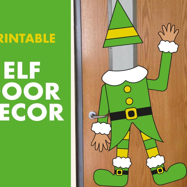 Elf Door Decor Kit || Christmas Bulletin Boards Kit | Christmas Bulletin Printable || Christmas Classroom Decor || December