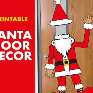 Santa Door Decor Kit || Christmas Bulletin Boards Kit | Christmas Bulletin Printable || Christmas Classroom Decor || December