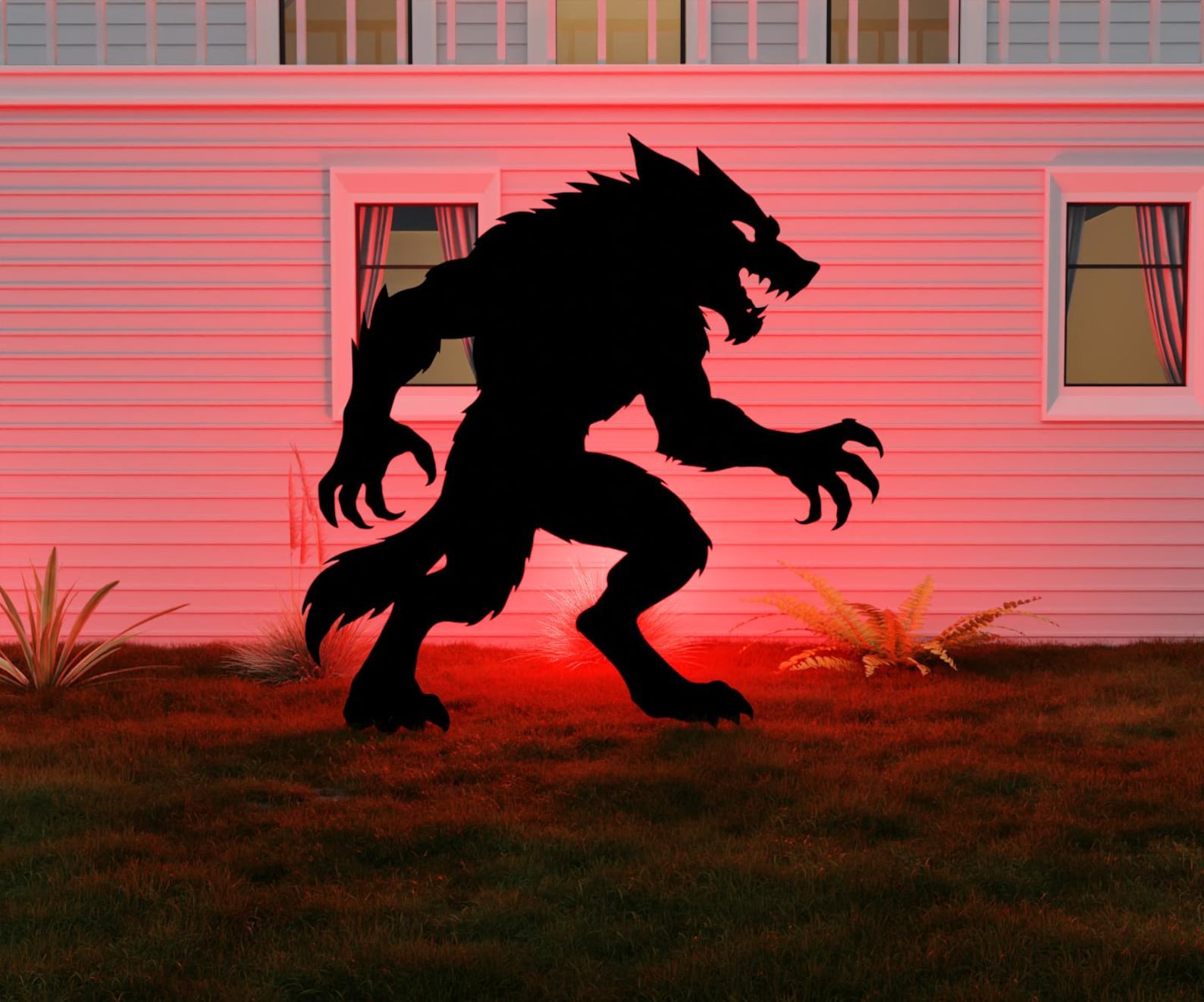 Werewolf Halloween Template Printable 7ft Trace and Cut Halloween