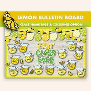 End of Year Bulletin Board Kit || Summer Bulletin Boards Digital || Lemon Bulletin Board Printable || Zest Year Ever Summer Classroom Decor