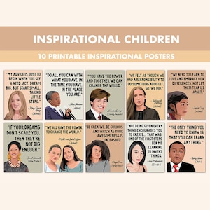 Inspirierende Kinder Zitate druckbare Poster || 10 Inspiration Kinder Poster für das Klassenzimmer Dekor Boho || Inspirierende Jugendliche