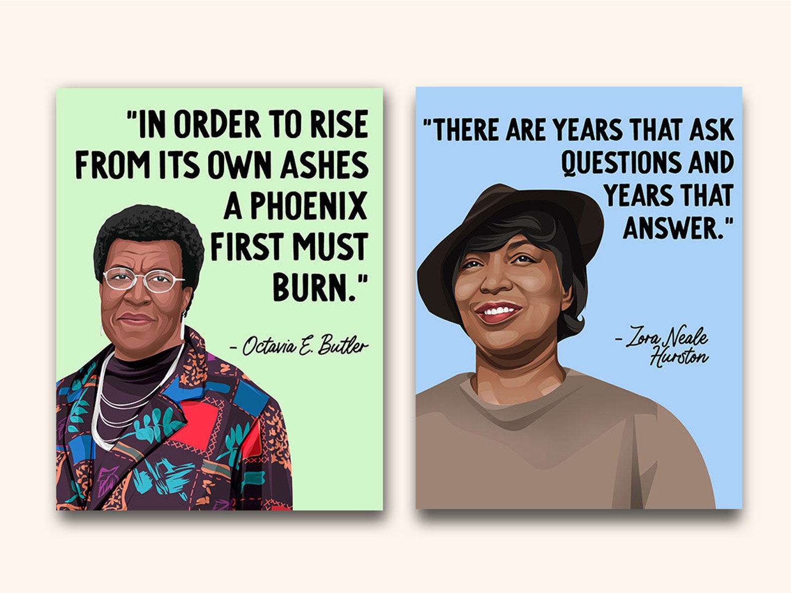 Famous Black Authors Printable Posters 10 Inspiration Black Etsy