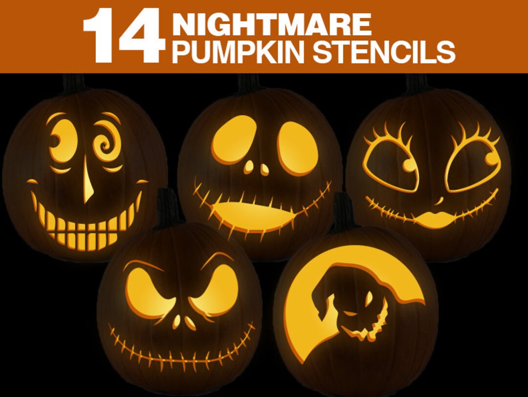 Nightmare Pumpkin Stencils Printable Nightmare Pumpkin