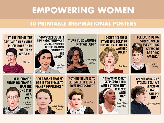 Women Empowerment Poster Pack, Printable Poster, Quotes for Women