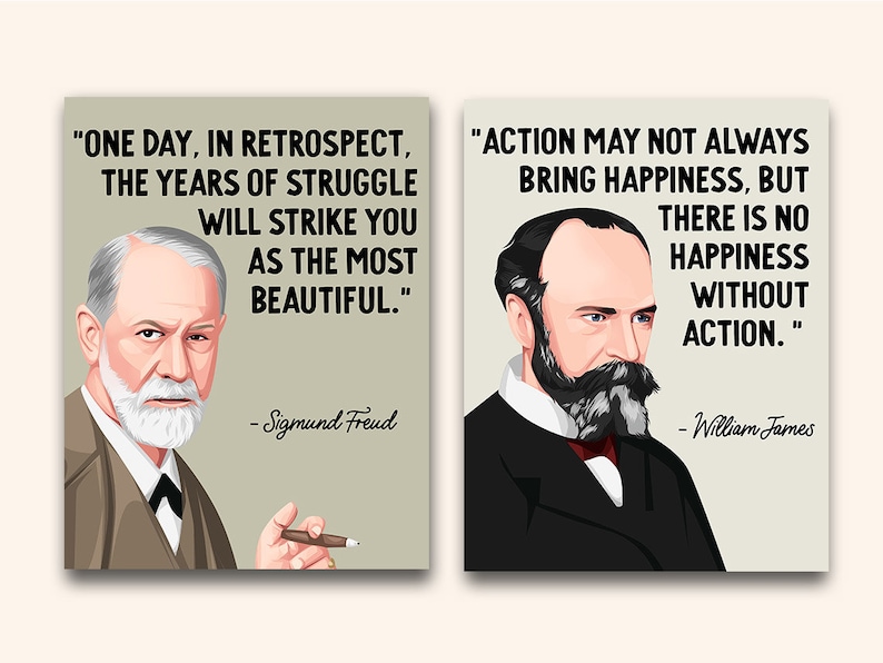 Famous Psychologists Printable Posters 10 Iconic Etsy UK