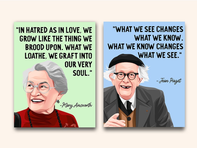 Famous Psychologists Printable Posters 10 Iconic Etsy UK