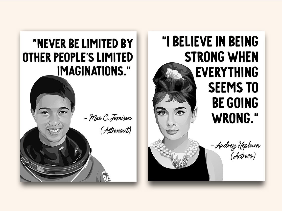 Inspirational Women Printable Posters || 10 Inspiration Women Quote ...