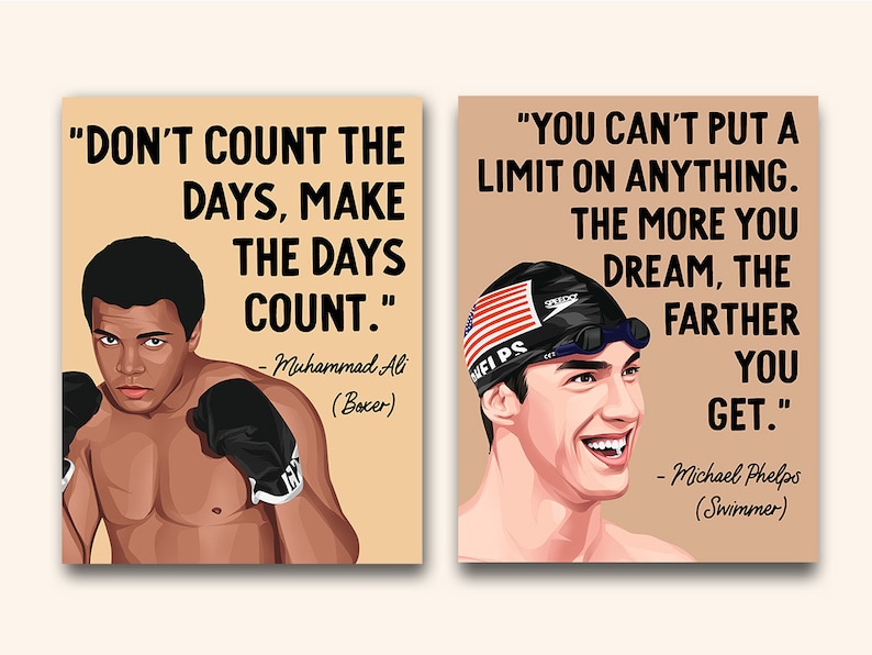 Inspirational Athletes Printable Posters 10 Inspiration - Etsy