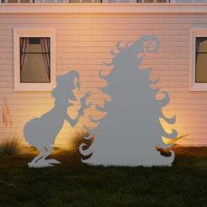 Christmas Grinch Template Printable || Trace And Cut Christmas Tree Silhouette || Outdoor Christmas Stencils Yard Decor Christmas Decoration