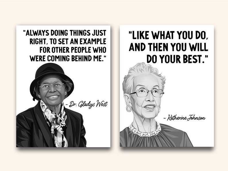 Black Mathematicians Printable Posters 10 Inspiration Black - Etsy