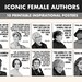 Female Authors Printable Posters 10 Inspiration Woman - Etsy