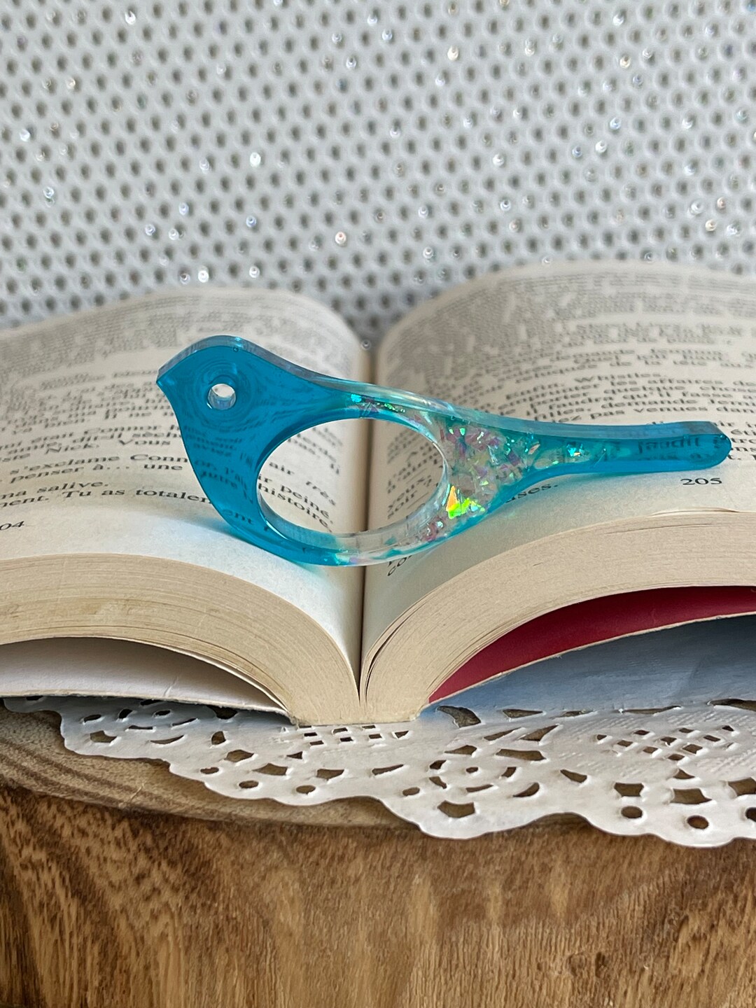 Reading Ring Made of High Quality Epoxy Resin in the Shape of a Blue ...