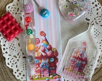 Kit for diamond painting made in epoxy resin on the theme of delicious little candies (tray, pen/stylus and Cover minder)