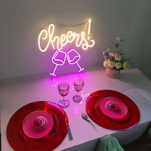Neon Sign Custom | Neon Sign Cheers | Neon Wedding Sign | Neon Sign Bedroom | Neon Sign Name | Neon Sign Wall Decor | Neon Light Bar Sign