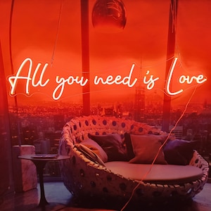 Alles was du brauchst ist Liebe Leuchtreklame | Neon Schild Individuell | Neon Hochzeitsschild | Neon Schild Schlafzimmer | Leuchtreklame Name | Neon Schild Wandkunst | Neonlicht