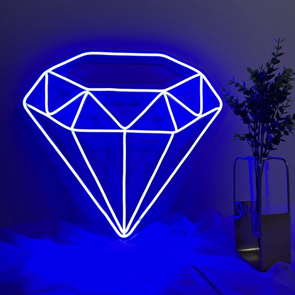 Diamond Neon Sign | Custom Neon Sign | Neon Light Sign For Wall | Custom Neon Sign Logo | Led Neon Sign | Neon Sign Art | Neon Sign Bedroom