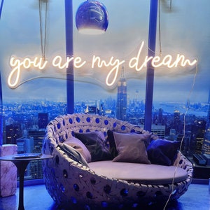 tu sei il mio sogno insegna al neon nome al neon personalizzato insegna a led decorazione di nozze festa di fidanzamento regalo di compleanno anniversario camera bar arte da parete