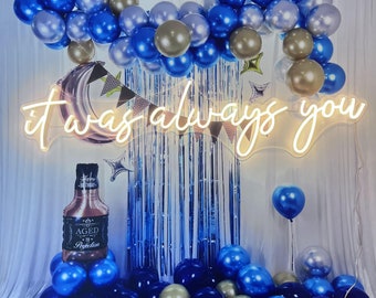 It was always you Neon sign custom Wedding Neon SignWall Decor led light Engagement Party Decor bedroom room bar neon light wall art
