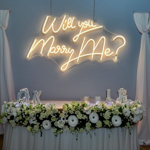 Will You Marry Me Neon Sign,dding Neon Sign, Proposal Decor, Led Neon Sign, Custom Neon Signs, Engagement Party Decor, Bridal Shower Sign
