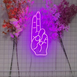 Letreros de neón Gestos Personalizado Letrero de luz de neón Decoración personalizada del dormitorio Led Luz de neón rosa