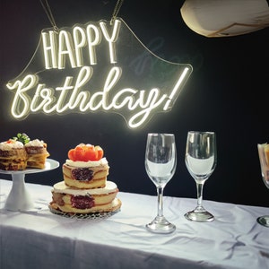 Custom Neon Sign | Neon Sign Happy Birthday | Neon Bar Sign | Neon Sign Wedding | Led Neon Sign Art | Neon Sign Wall Decor | Neon Light Sign