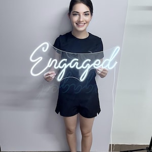 Custom Neon Sign | Engaged Neon Sign | Wedding Neon Sign |  Marry Me Neon Sign | Led Neon Light Wall Decor Art | Custom Neon Sign Logo