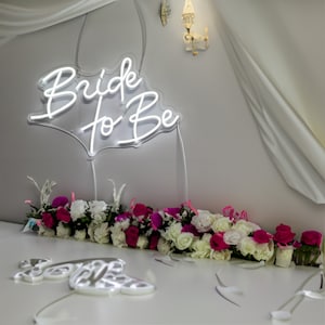 Custom Neon Sign Bride to Be Neon Sign Wedding Neon Sign Led Neon Sign Neon Sign Wall Decor Neon Light image 5