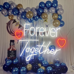 Forever Together Custom Neon Signs Wedding Signs Engagement Party Neon Wedding Sign Led Neon Sign Aesthetic Wedding Neon Sign
