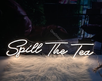 Neon Sign Custom Spill The Tea Led Neon Sign Light Art Wall Decor Neon Sign For Living Room Arcade Neon Sign