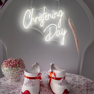Neon Sign Custom | Neon Sign Christening Day | Neon Wedding Sign | Neon Sign Bedroom | Neon Sign Name | Neon Sign Wall Decor |Neon Light Bar