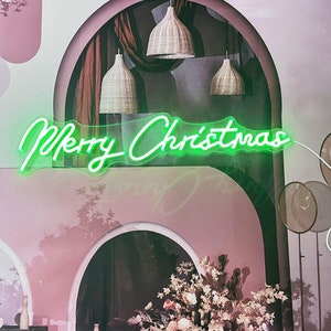 Merry Christmas Neon Sign,Custom Neon Sign, Christmas Decor,  Merry Christmas Neon Lights, Happy New Year Decor, Christmas Party Wall Decor
