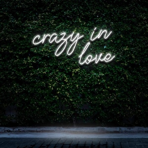 Insegna al neon Personalizzata Crazy in Love Signs San Valentino Regalo personalizzato Festa di fidanzamento Appeso a parete Decorazione di nozze Arte Anniversario Luce al neon