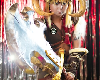 Made to Order Barbarian Set Cosplay Legend of Zelda - Breath of the Wild (Savage Lynel Shield, Sword, Wig and Costume) Shipment NOT included