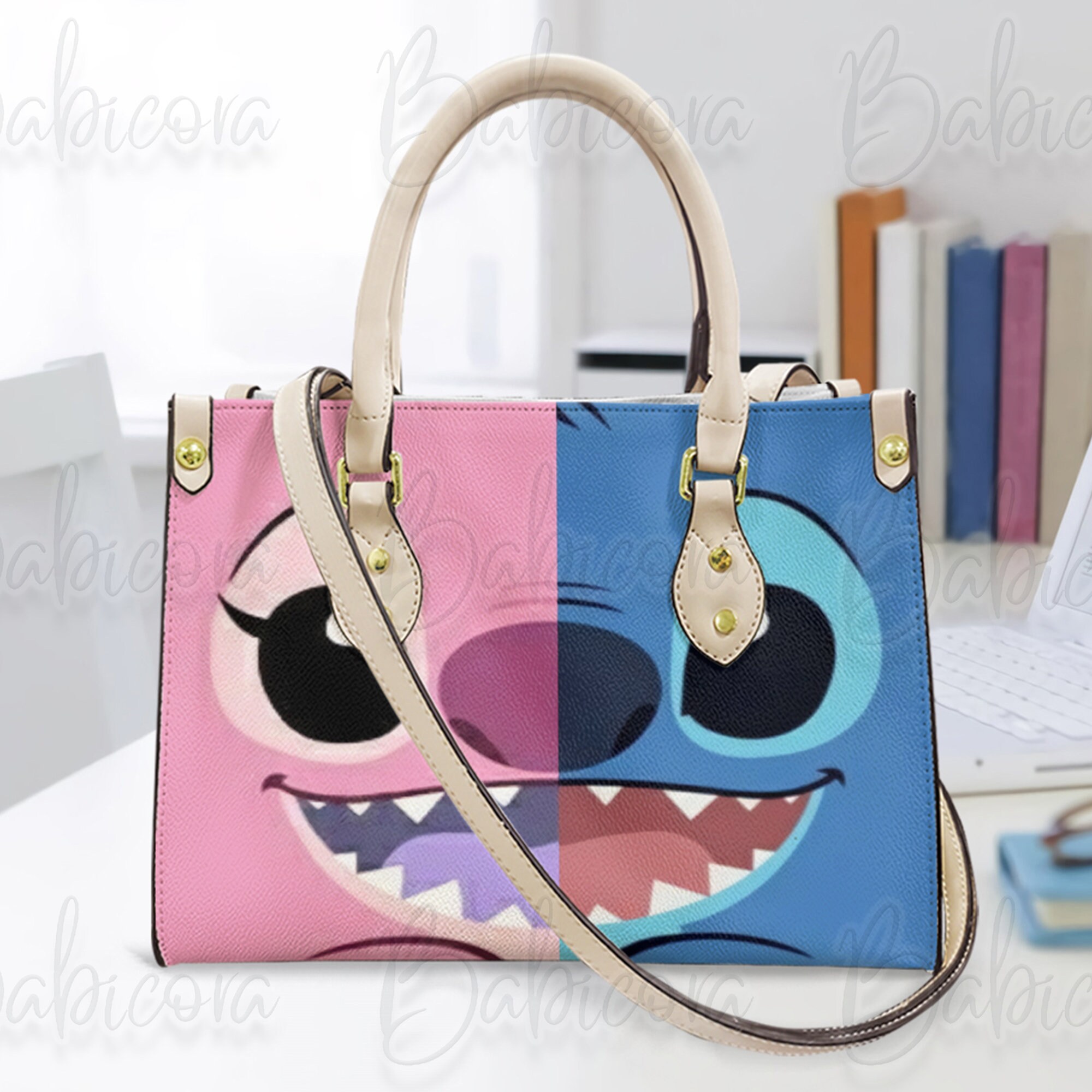 Stitch Angel Disney Bag, Lilo And Stitch Leather Handbag sold by