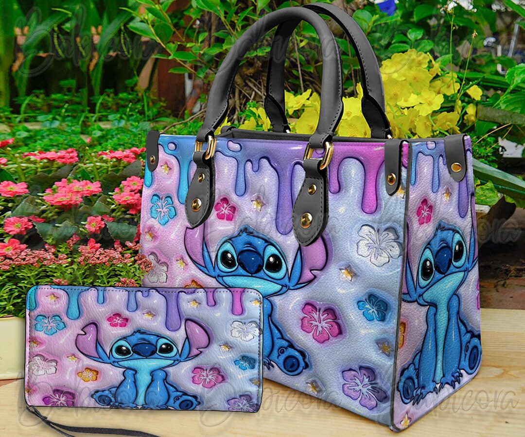 Stitch Disney 3D Bag, Stitch Leather Handbag & Wallet, Disney Shoulder