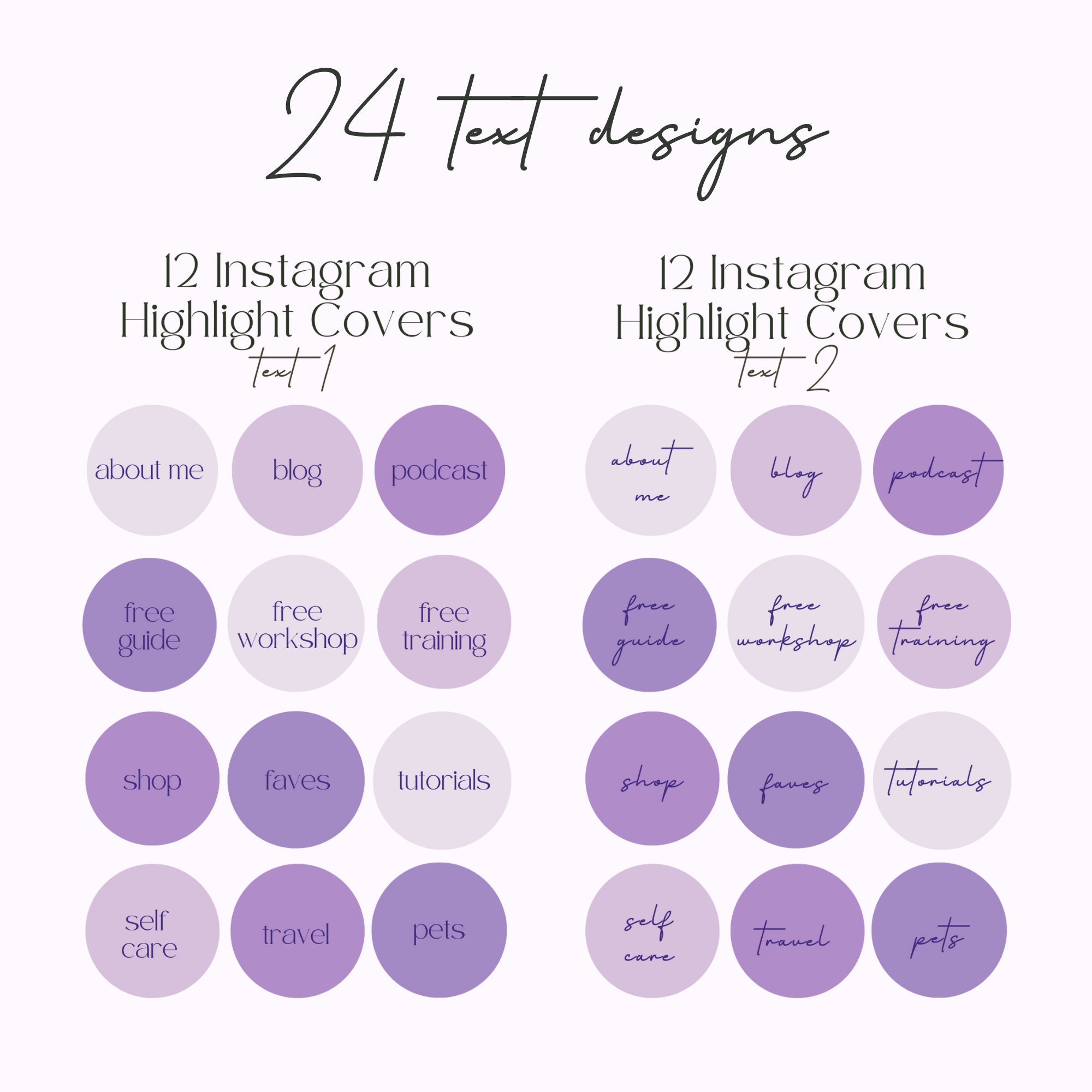 Lavender Instagram Story Highlight Covers Purple Instagram - Etsy