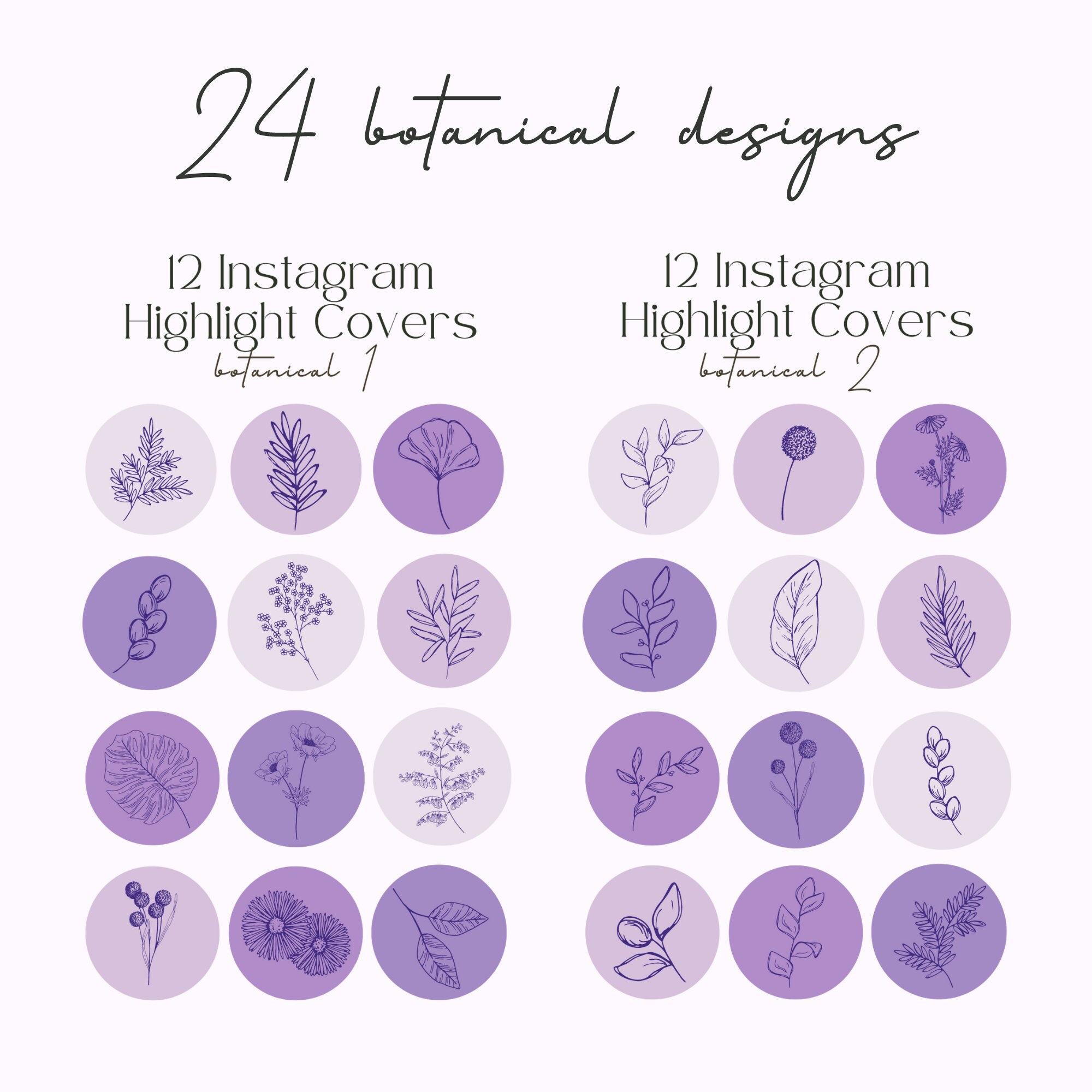 Lavender Instagram Story Highlight Covers Purple Instagram - Etsy