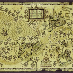 Décoration murale carte magique du monde des sorciers